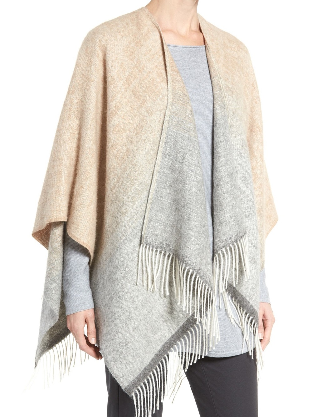 Eileen Fisher Ombré 100% alpaca wrap